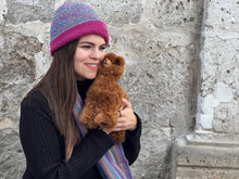 Honeycomb Reversible Beanie: Knit Baby Alpaca Hat