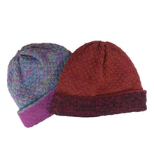 Honeycomb Reversible Beanie: Knit Baby Alpaca Hat