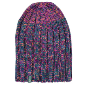 Alpaca Beanie Hat - Accordion - Berry Burst