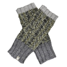 Alpaca Fingerless Gloves - Braided - Sage