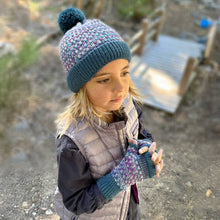 Kid's Alpaca Beanie Hat - Speckle - Grape Bubble