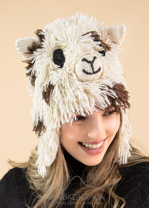 Cute Alpaca Hat with Ear Flaps