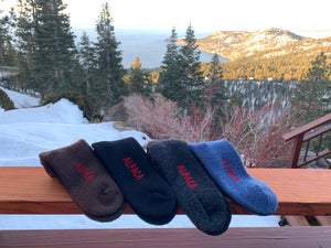 Everest Outdoor Baby Alpaca Socks: Denim