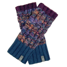 Alpaca Fngerless Gloves - Braided - Galaxy