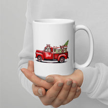 Alpaca Christmas Mug, Farm Truck Mug, 15oz Ceramic Mug