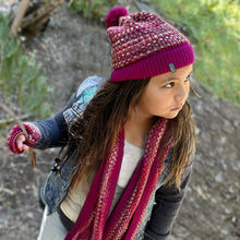 Kid's Beanie Alpaca - Speckle - Pink Punch