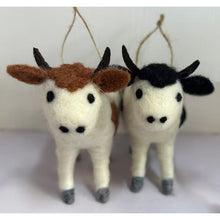 Cow Ornament - Needle Felted