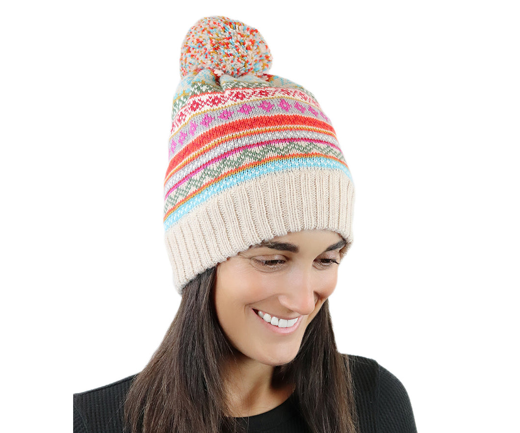 Artesania Confetti Pompom Hat