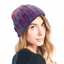 Alpaca Beanie Hat - Accordion - Berry Burst