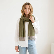100% Baby Alpaca Scarf - Olive