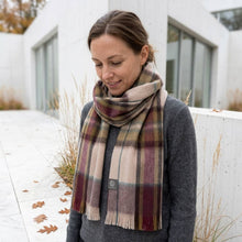 Alpaca Tartan Scarf - Sable