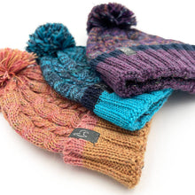 Kid's Alpaca Beanie Hat - Braided - Sunny Swirl