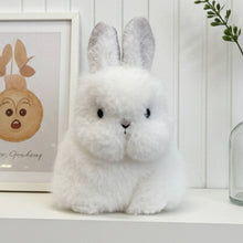NEW! Alpaca Stuffed Animal - Bunny - Micro 6" WHITE