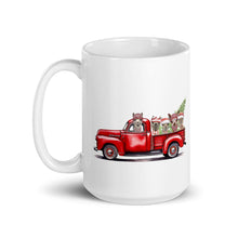 Alpaca Christmas Mug, Farm Truck Mug, 15oz Ceramic Mug