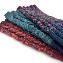 Alpaca Fngerless Gloves - Braided - Galaxy