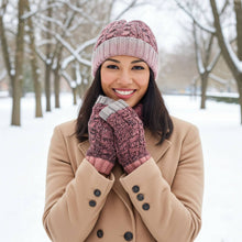 Alpaca Gloves - Braided - Pink Lemonade