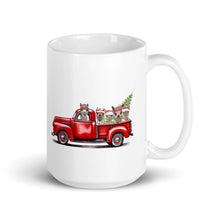 Alpaca Christmas Mug, Farm Truck Mug, 15oz Ceramic Mug