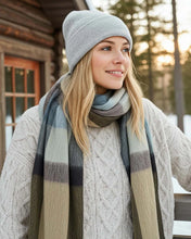 Alpaca Plaid Scarf - Golden Coast