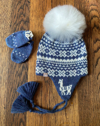 Alpaca Baby Earflap Hat