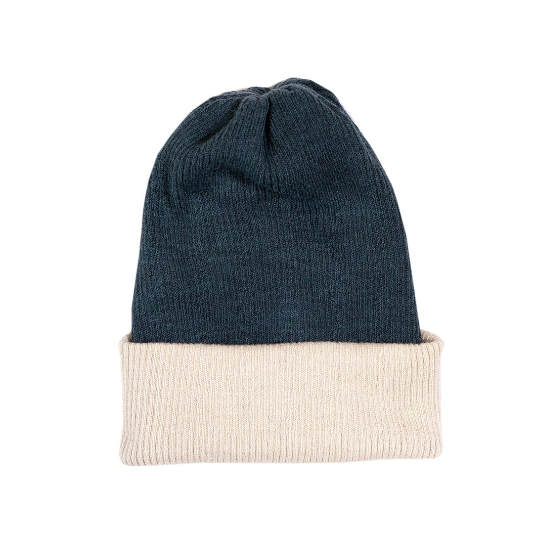 Beanie - Rev Rib - Ocean Sand