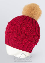 Priscilla Alpaca Hat with Alpaca Fur Pompom