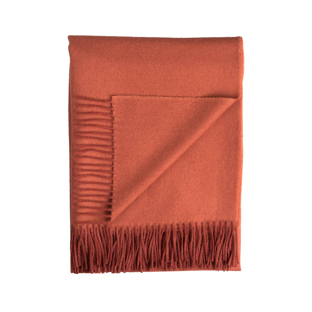 100% Baby Alpaca Throw - Crimson