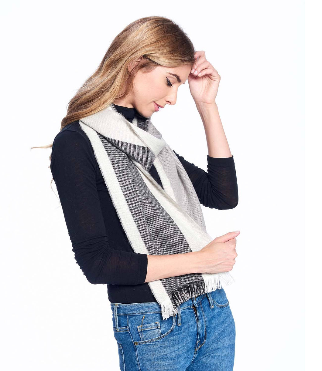 Alpaca Reversible Scarf - Jet Stream