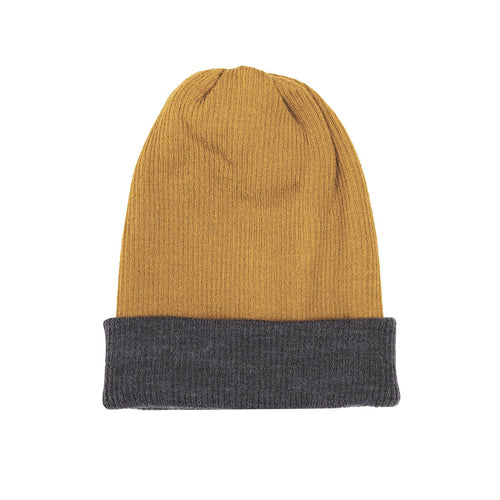 Beanie - Reversible Rib - Gold Rush