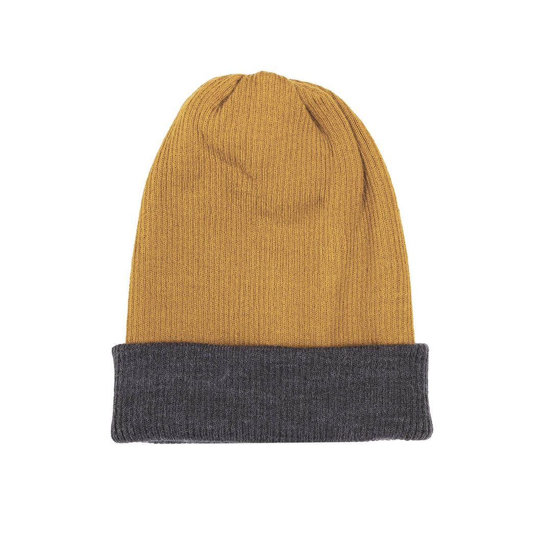 Beanie - Reversible Rib - Gold Rush