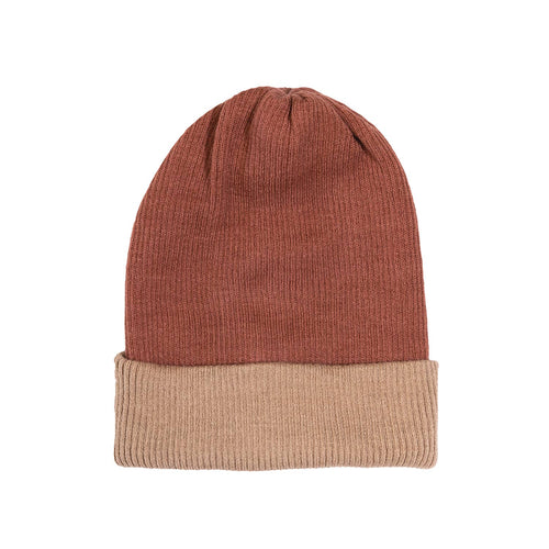 Beanie - Reversible Rib - Terracotta