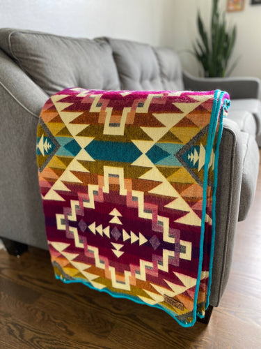 Andean Alpaca Wool Blanket - Prism