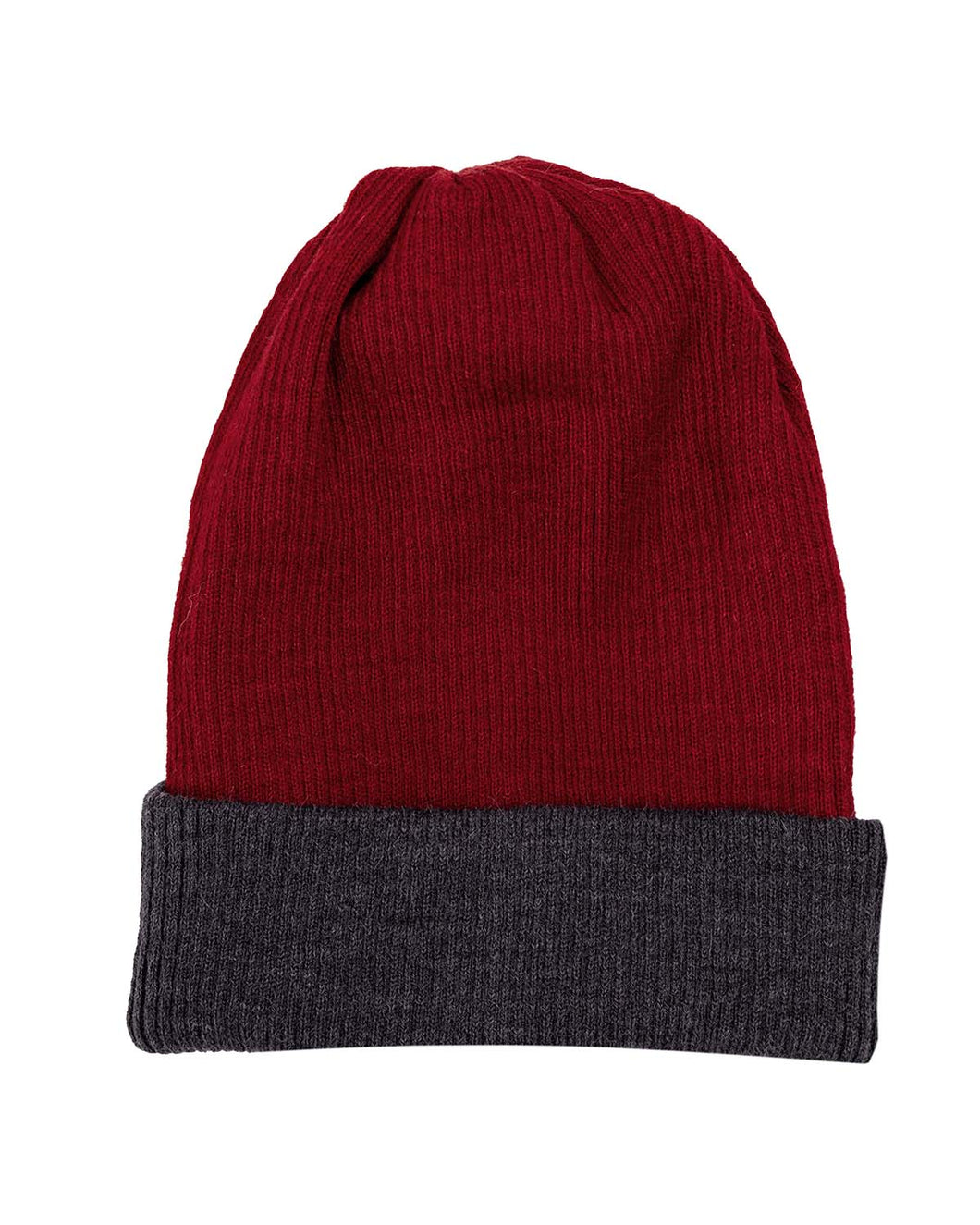 Beanie - Reversible Ribbed--Brick