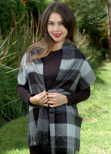 Woven & Brushed Buffalo Plaid Baby Alpaca Scarf