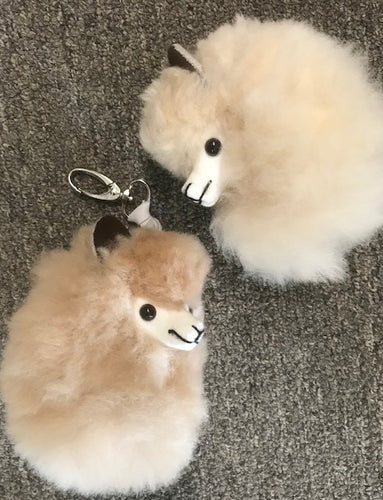 Alpaca Furry Face Keychain