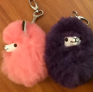 Alpaca Furry Face Keychain