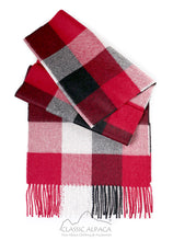 Woven & Brushed Buffalo Plaid Baby Alpaca Scarf