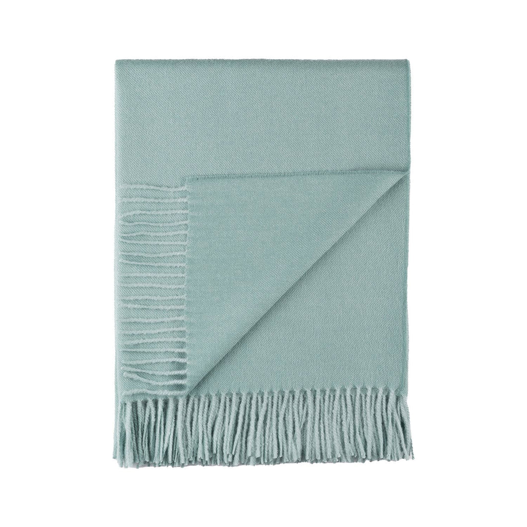 100% Baby Alpaca Throw - Sea Glass