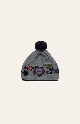 Julia Alpaca Hat | Hand-Embroidered: Grey